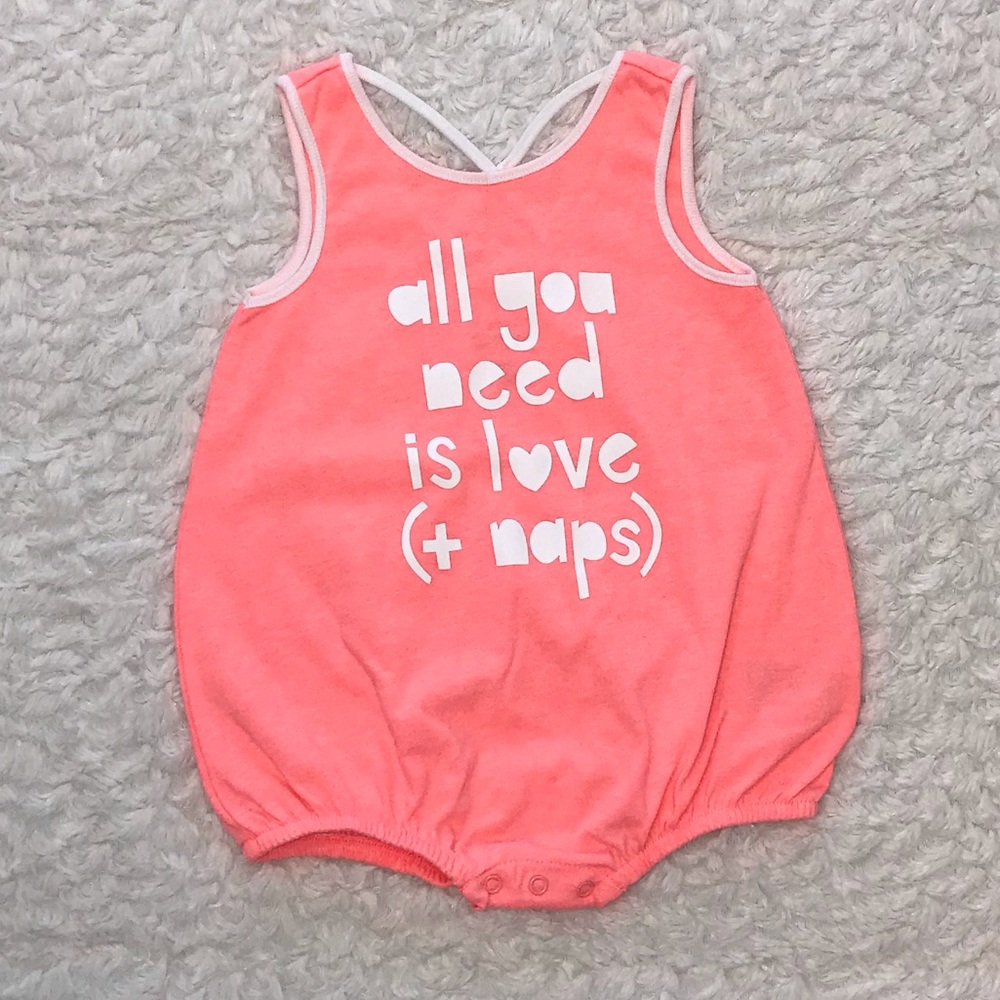 Cat & Jack All You Need Is Love & Naps 6-9 Mos